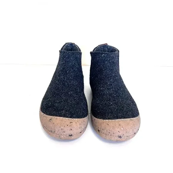 Huckberry Greys The Outdoor Slipper Boots Mens 9 Dark Gray Wool Rubber Portugal - Picture 2 of 8